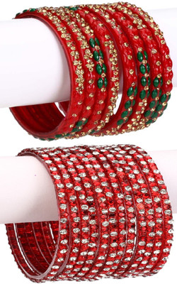 1st Time Glass Enamel Bangle Set(Pack of 20)