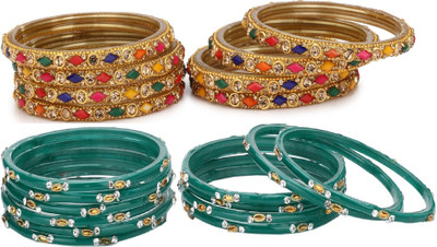 1st Time Glass Enamel Bangle Set(Pack of 20)