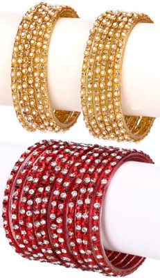 1st Time Glass Enamel Bangle Set(Pack of 24)