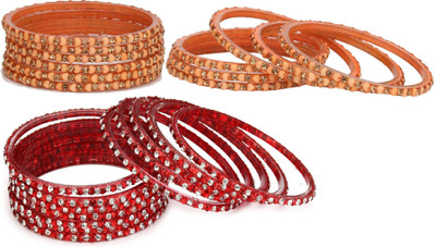 AFAST Glass Enamel Bangle Set(Pack of 24)