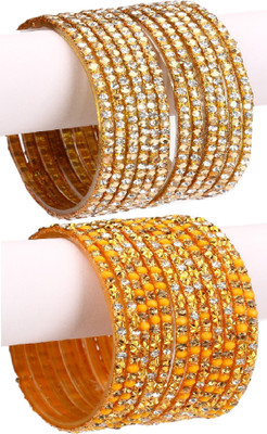 AFAST Glass Enamel Bangle Set(Pack of 10)