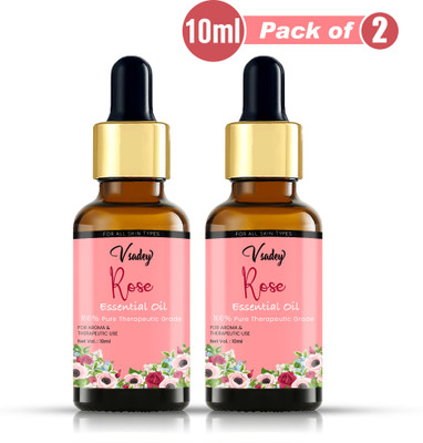 vsadey Rose Essential Oil - 10 ml (Pack of 2)(20 ml)