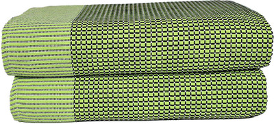 Tharunsha Elite Checkered Single AC Blanket for  Mild Winter(Cotton, Light Green)
