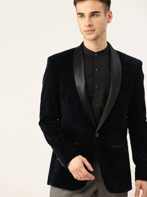 INVICTUS Solid Single Breasted Casual Men Blazer(Blue)