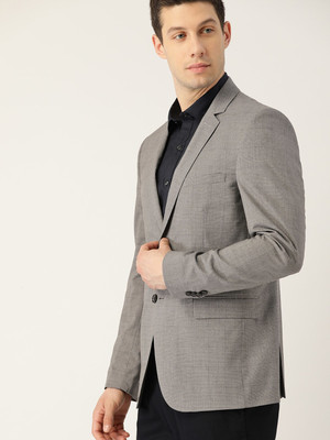 INVICTUS Checkered Single Breasted Casual Men Blazer(Grey)