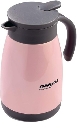 Pinnacle Thermo by Pinnacle Papilion Carafe 1000ml , Pink, Hot and Cold 24hrs, 8 cups of Coffee, Tea 1000 ml Flask(Pack of 1, Pink, Black, Steel)