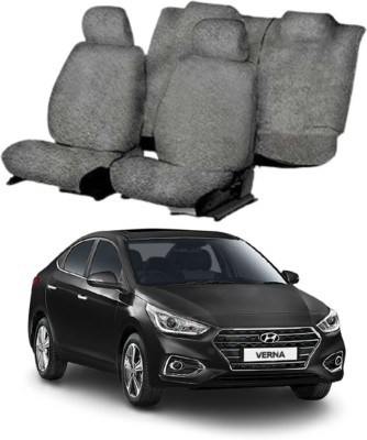 Chiefride Cotton Car Seat Cover For Hyundai Verna(All Detachable Headrest, With Back Seat Arm Rest, 5 Seater, 2 Back Seat Head Rests)