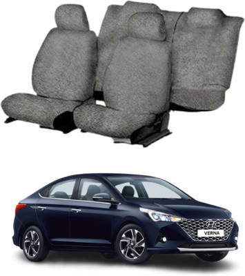 Chiefride Cotton Car Seat Cover For Hyundai Verna Fluidic(All Detachable Headrest, With Back Seat Arm Rest, 4 Seater, 2 Back Seat Head Rests)