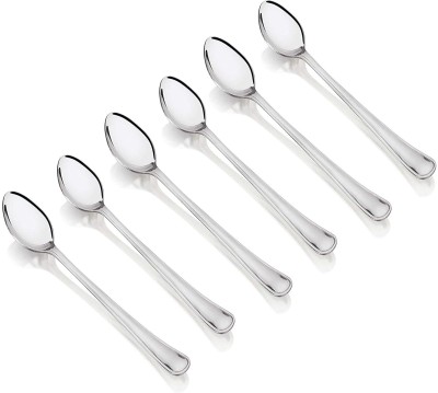 Brandees long handle Ice Cream Spoon for Tall Glasses set 6 Stainless Steel Ice Tea Spoon, Serving Spoon Set(Pack of 6)
