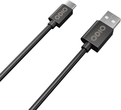 ODIO USB Type C Cable 3 A 1 m OCT03-BL(Compatible with All USB Type C Supported Devices, Black, One Cable)