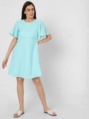 VERO MODA Women A-line Blue Maxi/Full Length Dress
