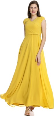 shaper Women Maxi Yellow Dress