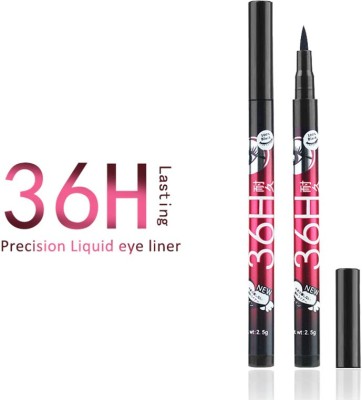 NADJA 36H Black Eyeliner Pen Waterproof Long-lasting Eye Liner Liquid Pen Precision Smudge-Proof Smooth Beauty Makeup Tool 5 g(BLACK)