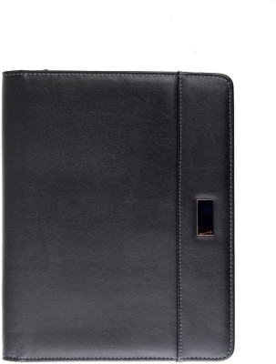 Eurostyle PU Vegan Leather Conference Folder(Set Of 1, Black)