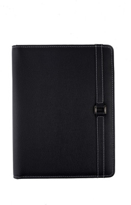 Eurostyle PU Vegan Leather Conference Folder(Set Of 1, Black)