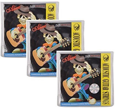 ALICE Acoustic PC A206 Guitar string Set (Pack of 3) Guitar String(Pack of 3, 6 Strings)