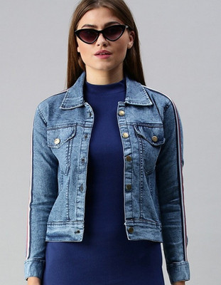 VOXATI Full Sleeve Solid Women Denim Jacket