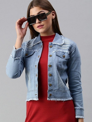 VOXATI Full Sleeve Washed Women Denim Jacket
