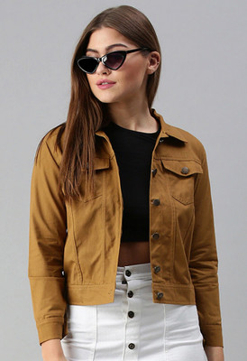 VOXATI 3/4th Sleeve Self Design Women Denim Jacket
