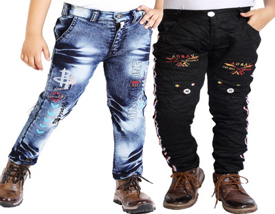AD & AV Regular Boys Black, Blue Jeans(Pack of 2)