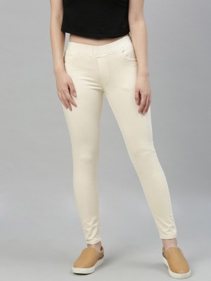 ADBUCKS Beige Jegging(Solid)