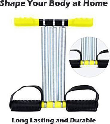 UKR SALES Multipurpose Triple Spring Tummy Trimmer (Home Exerciser) Ab Exerciser (Yellow) Ab Exerciser(Multicolor)