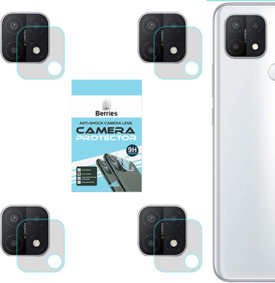 BERRIES Back Camera Lens Glass Protector for OPPO A15S [Unbreakable Polycarbonate Material](Pack of: 4)