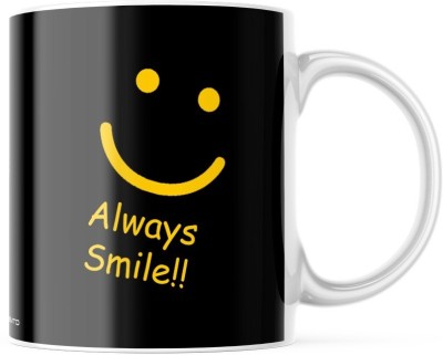 purezento Always Smile Attractive Design Gift for BF/GF/Husband/Wife/Friend/Brother/Sister Ceramic Coffee Mug(350 ml)