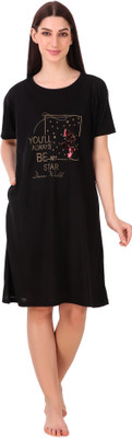 ovida Women Nightshirts(Black)