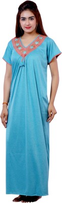 Tanvish Fashion Women Nighty(Blue)