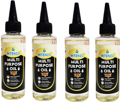 intenzo Multipurpose Oil Lubricant For Sewing machine All Type Of Home Appliances in easy 125 ml nozzle dispenser bottle Manual Pump(125 g Pack of 4)