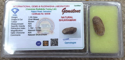 RAM RATAN KENDRA Original Shukra Mani Stone with Lab Certificate(2 Gram) Stoneware Yantra(Pack of 1)