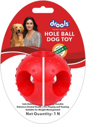 Drools Non-Toxic Rubber Hole Ball Chew Toy 7.62 cm,120g for Rubber Ball For Dog