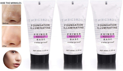 ADJD MAKEUP BASE GEL WATER PROOF & LONG LASTING FACE PRIMER PACK OF 3 Primer  - 150 ml(TRANSPARENT)