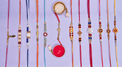 Flipkart SmartBuy Designer 2021-YK-FKSB- Rakhi 04 Assorted Chawal Roli Pack  Set(12 Rakhi::Roli::Chawal)