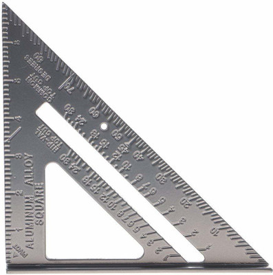 Kesig Double Side Scale Stainless Steel Metric Inch Triangle Ruler Measurement Hand Tools (180 mm) Ruler (Set of 1, Silver Ruler(Silver)