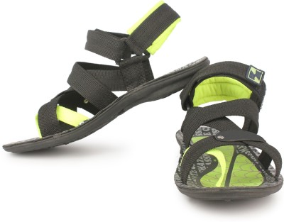 KANEGGYE Boys Velcro Sports Sandals(Green , 12 - 13 Years)