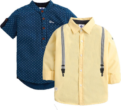 Tonyboy Baby Boys Printed Casual Multicolor Shirt(Pack of 2)