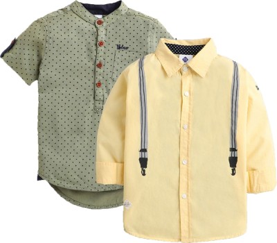 Tonyboy Baby Boys Printed Casual Multicolor Shirt(Pack of 2)
