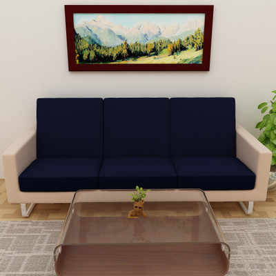 Dream Care Terry 3 Seater Sofa Plain Cover(Pack of 6 Blue)
