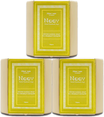 Neev Herbal Handmade Soaps Divine Sandalwood Soap (75gm) - Set of 3(3 x 100 g)