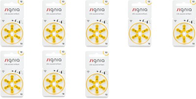 Signia Hearing Aid Battery 10- 48pcs 10966597 Stethoscope Case(Yellow)