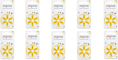 Signia Hearing Aid Battery 10- 60 Batteries 10966597 Stethoscope Case(Yellow)