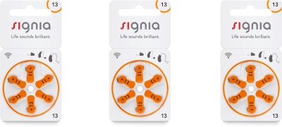 Signia Hearing Aid Battery 13- 18pcs 10966599 Stethoscope Case(Orange)