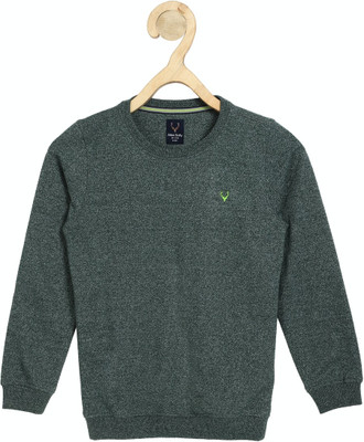 Allen Solly Full Sleeve Solid Boys Sweatshirt