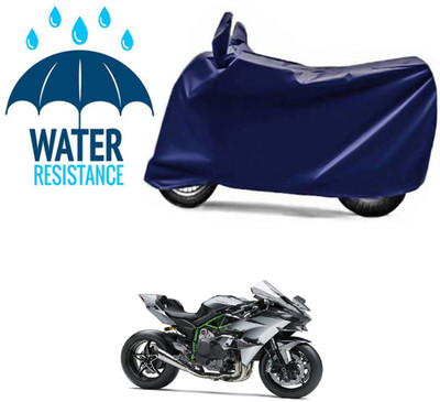 RONISH Waterproof Two Wheeler Cover for Kawasaki(Ninja H2R, Blue)
