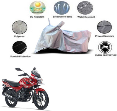 RONISH Waterproof Two Wheeler Cover for Bajaj(Discover 150 f, Silver)