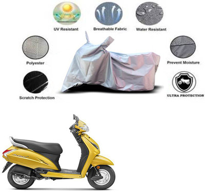 RONISH Waterproof Two Wheeler Cover for Honda(Activa 5G, Silver)