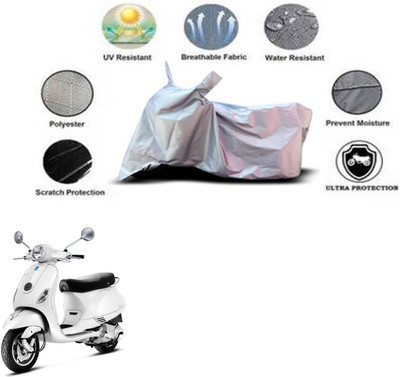 bikecar Two Wheeler Cover for Piaggio(Vespa LX, Silver)