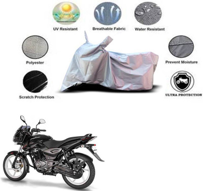 bikecar Two Wheeler Cover for Bajaj(Pulsar 150 DTS-i, Silver)
